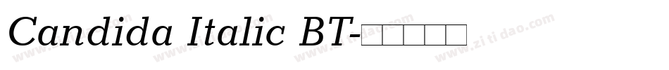 Candida Italic BT字体转换